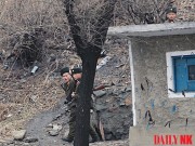 中朝国境を警備する北朝鮮兵士